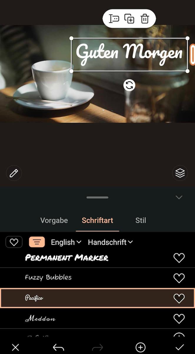 PhotoDirector - Guten Morgen Bilder gestalten